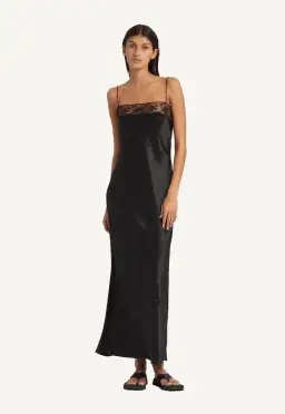 Sir the Label Willa Bias Midi Dress Black Size 0 / AU 6 for rent on The Volte - image 1