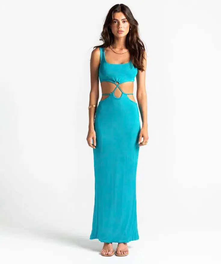 Arcina Ori Christina Maxi Dress Aqua Size XS / AU 6 for rent on The Volte - main image