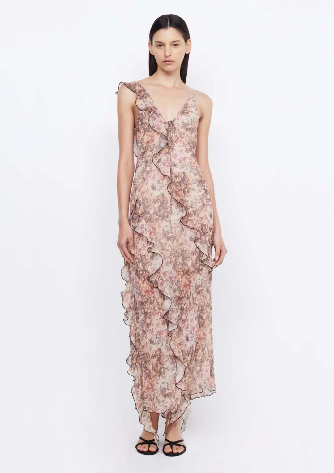 Bec & Bridge Courtney Frill maxi Dress in Versailles Floral Size 10 for rent on The Volte - main image