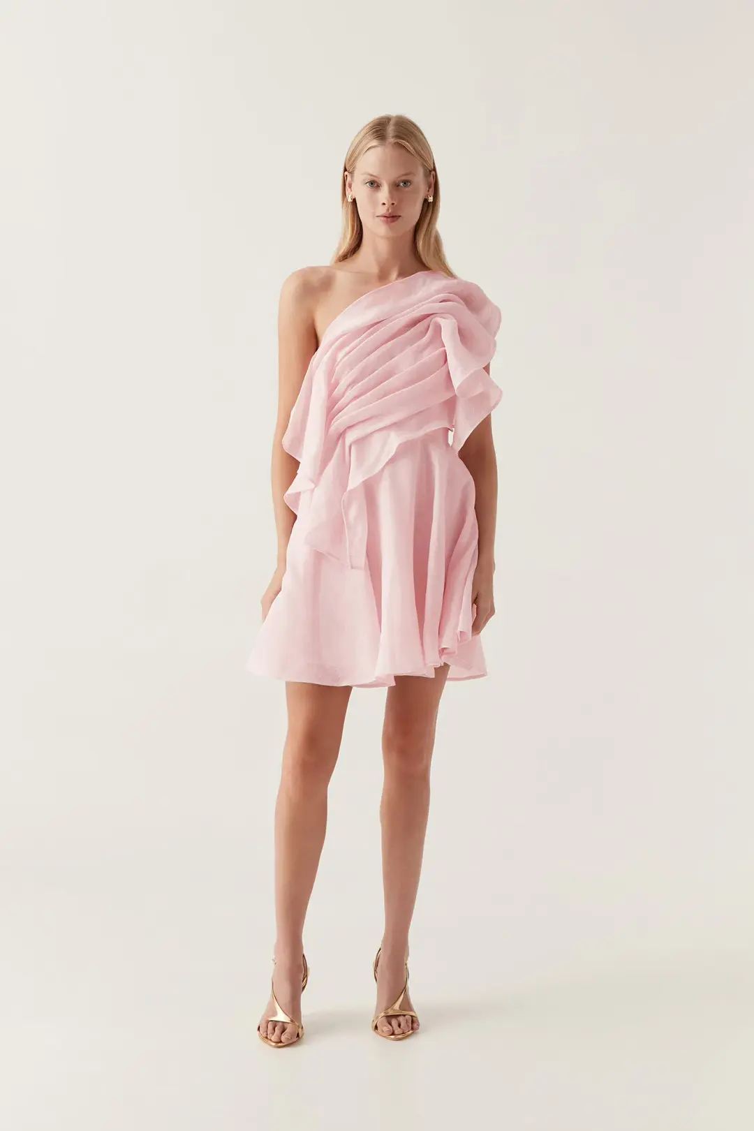 Aje Genesis Mini Dress Soft Pink Size S / AU 8 for rent on The Volte - main image