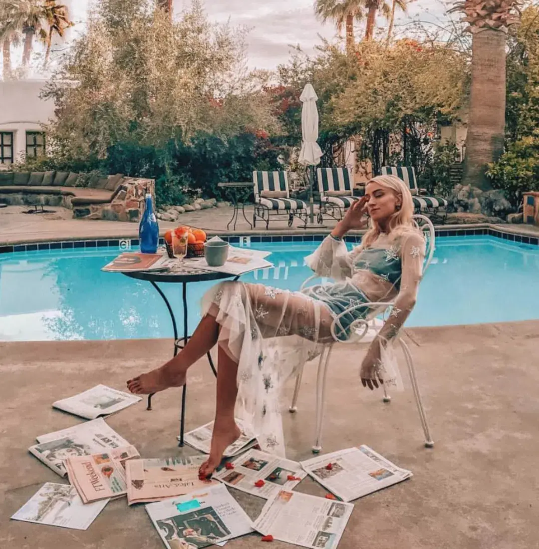 Isabelle Quinn Emie Mesh Dress Sequin Size 10 for rent on The Volte - main image