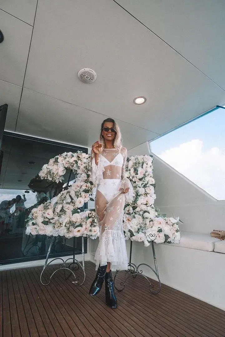 Isabelle Quinn Emie Mesh Dress Sequin Size 10 for rent on The Volte - main image