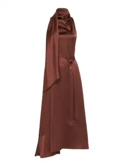 Camilla and Marc Cannes Satin Dress In Cinnamon Size AU 12 for rent on The Volte - image 4