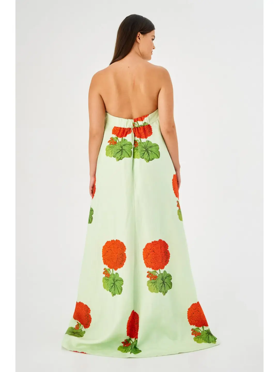 Oroton Posie Gown Geranium Sea Spray Size AU 12 for rent on The Volte - main image