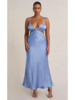 Bec & Bridge Veronique Maxi Dress Blue Size AU 8