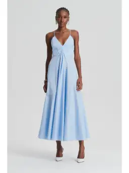 Scanlan Theodore Parachute Dress Tinted Blue Size AU 6 for rent on The Volte - image 1