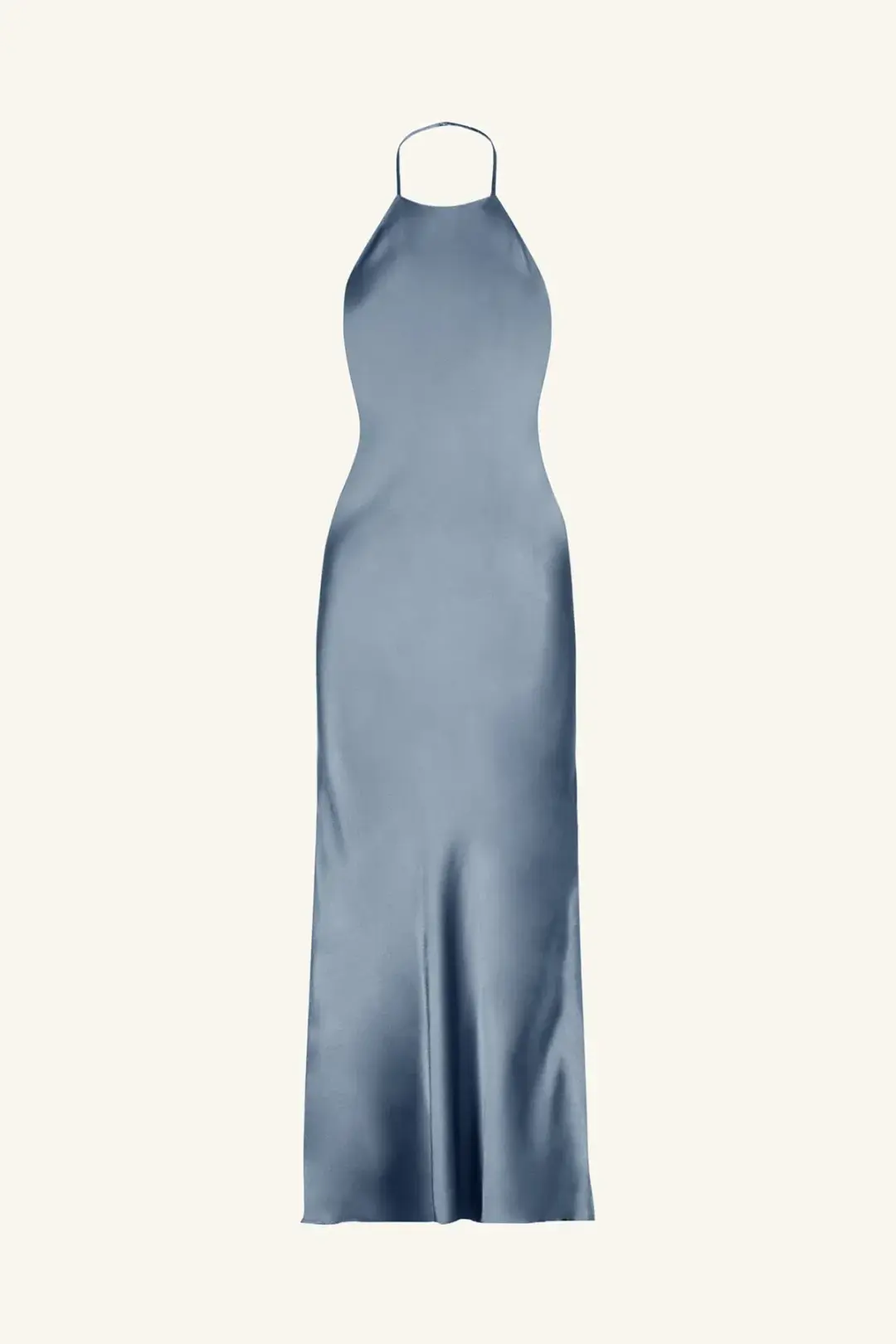 Shona Joy La Lune Low Back Halter Neck Midi Dress Blue Smoke Size AU 14 for rent on The Volte - main image