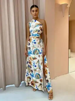 Sonya Moda Nour Seashell Dress Print Size 12