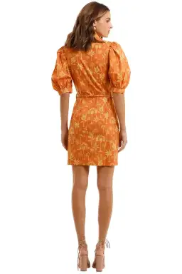 Pasduchas Palm Sugar Dress Orange Print Size 14 for rent on The Volte - image 3