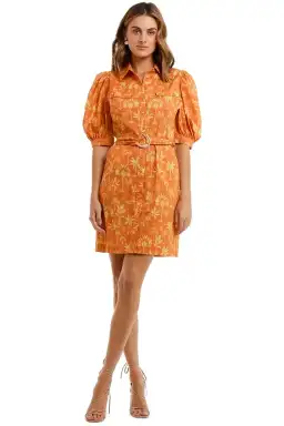 Pasduchas Palm Sugar Dress Orange Print Size 14 for rent on The Volte - image 1
