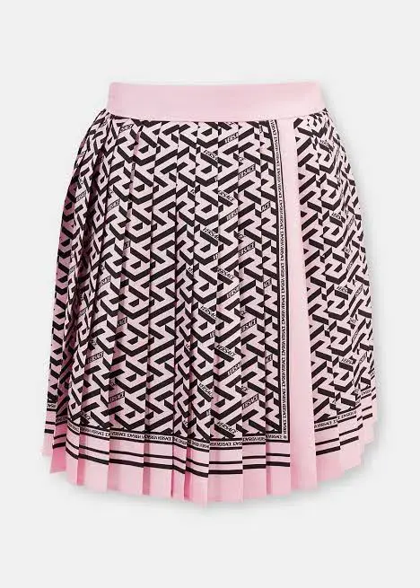 Versace Greca Printed Skirt Size AU 8 - Image 5