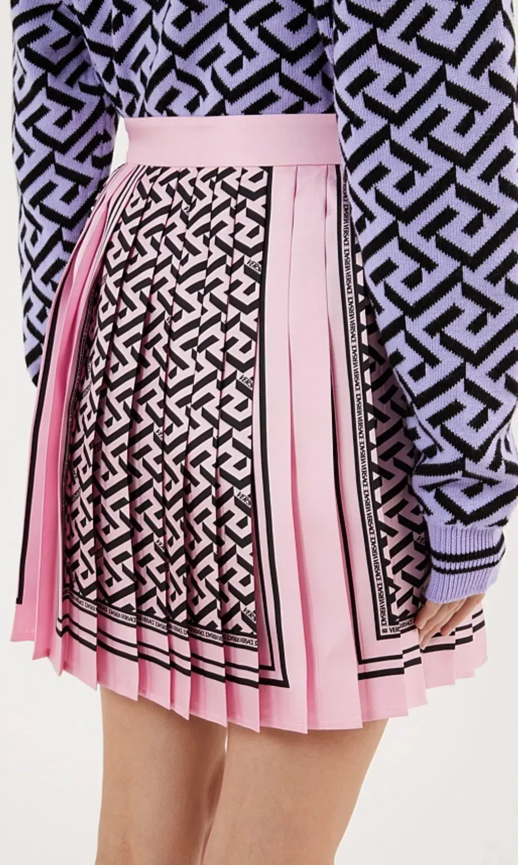 Versace Greca Printed Skirt Size AU 8 - Image 3