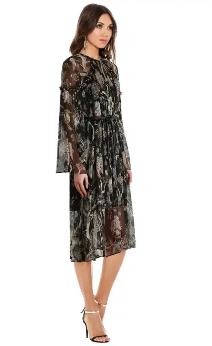 Zimmermann Lavish Braid Midi Dress Indienne Floral Size 3 / AU 14 for rent on The Volte - main image