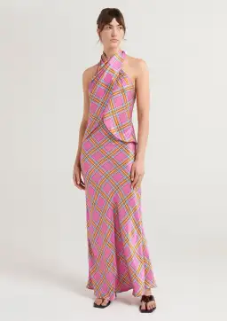 Steele Marcela Top and Cassidy Skirt Set Pink Check Size 10 for rent on The Volte - image 1