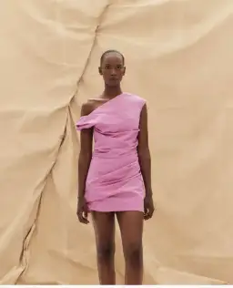 Paris Georgia Remy One Shoulder Mini Dress in Pink Size S / AU 8 for rent on The Volte - image 3