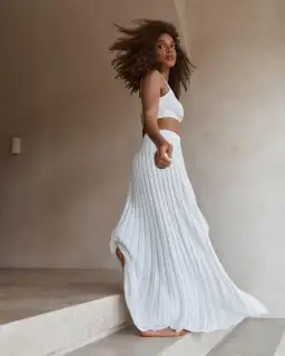 Dissh Ollie Rib Knit Set White Size 8 for rent on The Volte - image 2