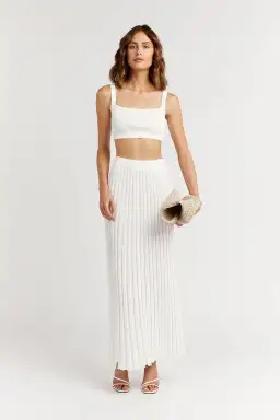 Dissh Ollie Rib Knit Set White Size 8 for rent on The Volte - image 1