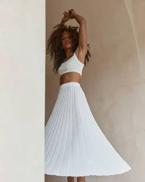 Dissh Ollie Rib Knit Set White Size 8 for rent on The Volte - main image