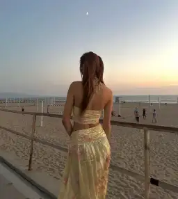 LoveShackFancy Balton Top and Chance Maxi Skirt Set Yellow Melon Size 8 for rent on The Volte - image 7