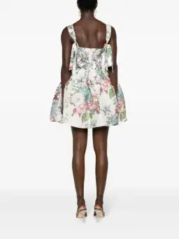 Zimmermann Matchmaker Mini Dress Ivory Barkcloth Floral Size 0 / AU 8 for rent on The Volte - image 3