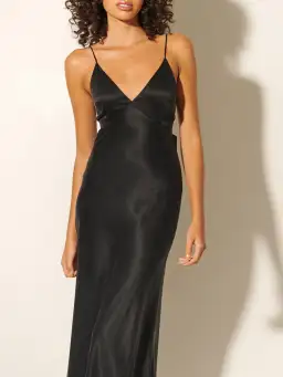 Kivari Bianca Open Back Slip Dress Black Size AU 10 for rent on The Volte - image 5