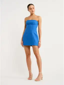 Sir the Label Spoerri Sculpted Mini Dress in Cobalt Size AU 8 for rent on The Volte - image 1