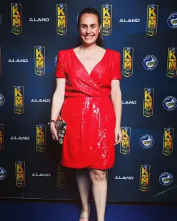 Cue Sequin Dress Red Size 14 for rent on The Volte - image 2