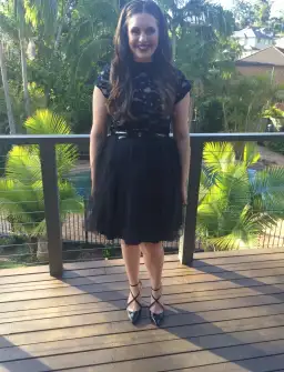 Cue Floral and Tulle Dress Black Size 14 for rent on The Volte - image 2