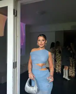 Bec & Bridge Whorl Asym Maxi Dress Meridian Blue Size AU 6 for rent on The Volte - image 5