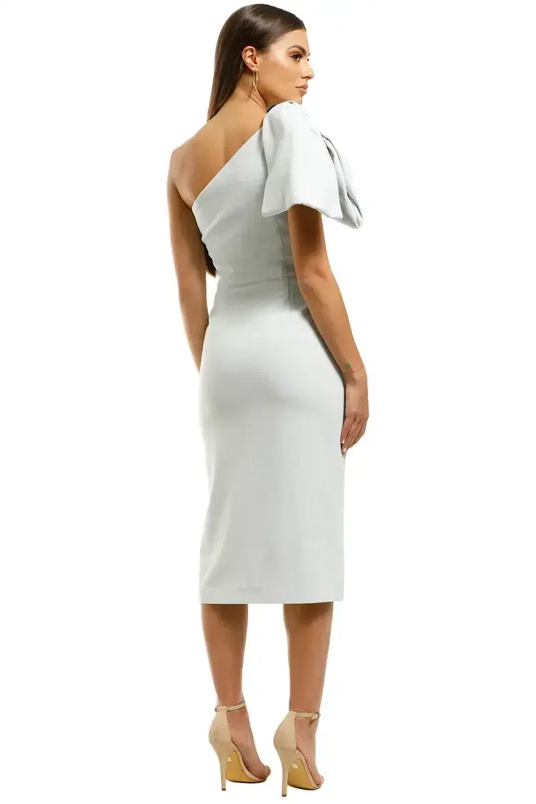 Rebecca Vallance Hamptons Midi Bow Dress in Blue Size 12 - Image 3