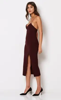 Bec & Bridge Cindy Midi Dress Wine Size 8 for rent on The Volte - image 2