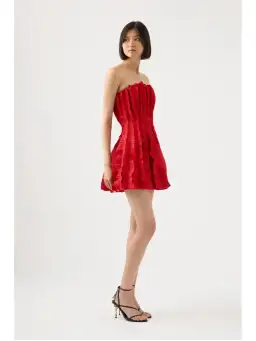 Aje Hybrid Mini Dress Scarlet Red AU 10 for rent on The Volte - image 3