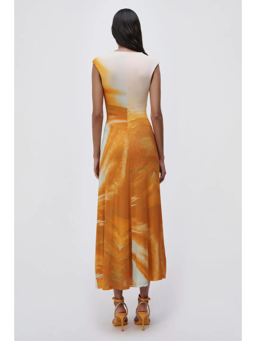 Jonathan Simkhai Acacia Marble Print Maxi Dress Multi Size AU 10 for rent on The Volte - main image