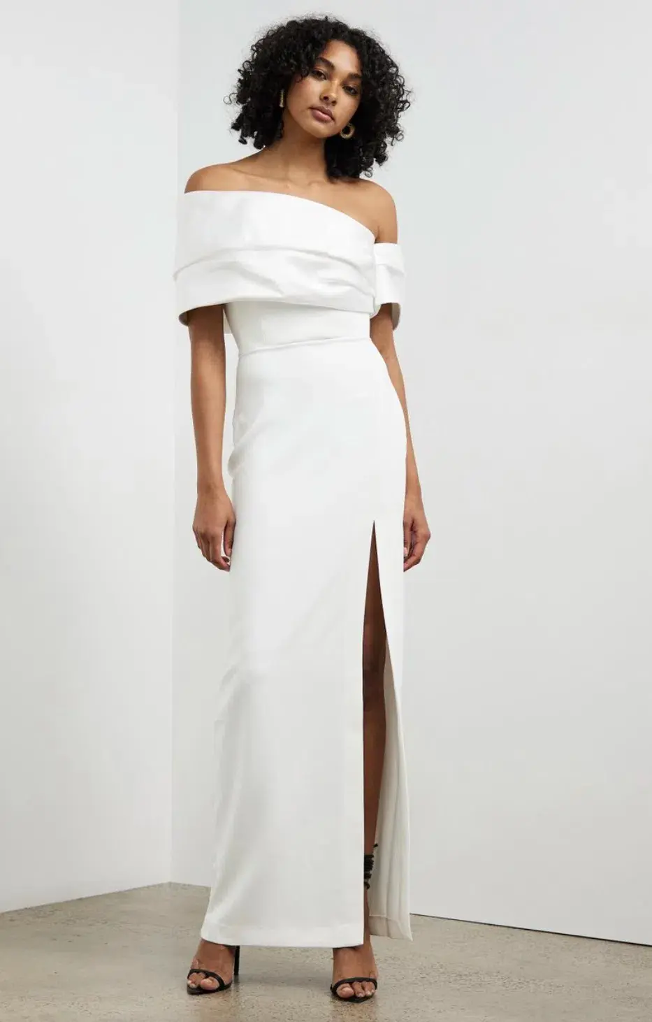 Solace London Alexis Maxi Gown Cream Size 10 for rent on The Volte - main image