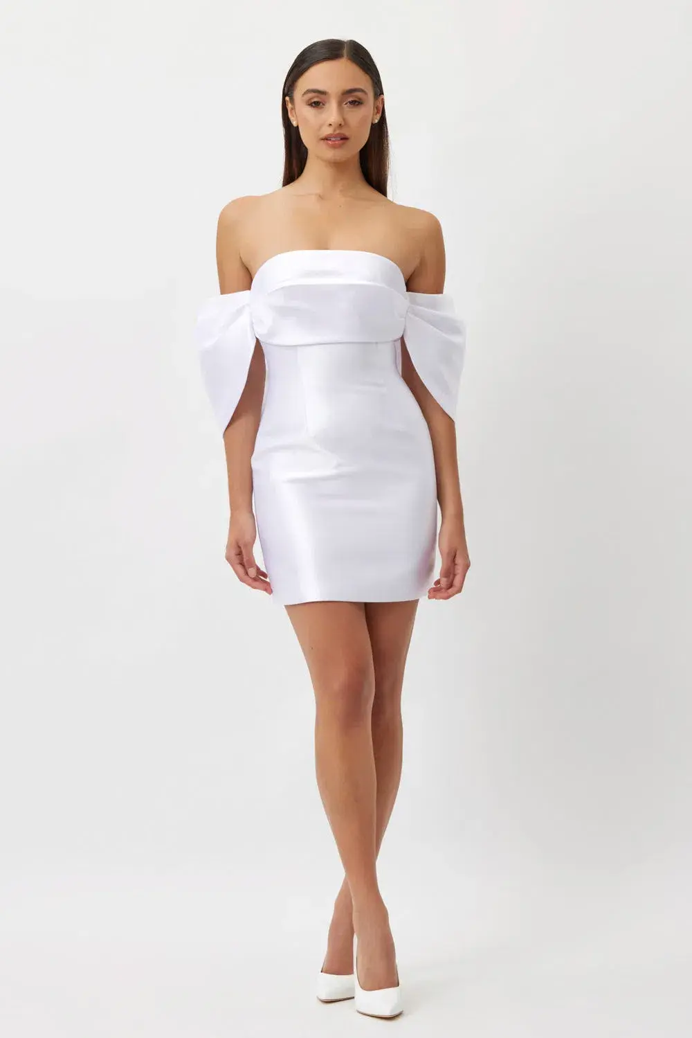 Bianca & Bridgett Eden Mini Dress White Size 10 for rent on The Volte - main image