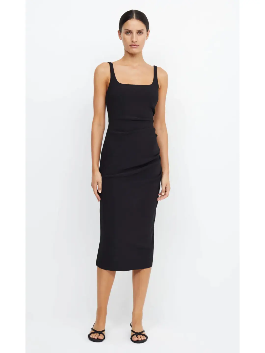 Bec & Bridge Be Mine Square Neck Midi Dress Black Size AU 6 for rent on The Volte - main image