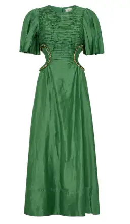 Aje Monica Chainlink Midi Dress Forest Green Size 10 for rent on The Volte - image 1