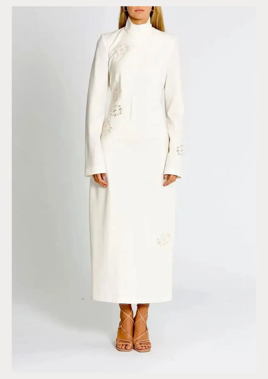 Camilla and Marc Viola Midi Dress Cream Size 8 for rent on The Volte - main image