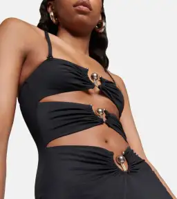 Christopher Esber Pierced Orbit Column Midi Dress Black Size 6 for rent on The Volte - image 2