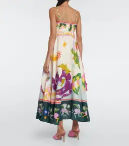 Alémais Seeker Printed Linen Midi Dess Multi Size 8 for rent on The Volte - image 2