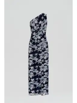 Scanlan Theodore Italian Floral Mesh Dress Navy Size AU 6 for rent on The Volte - image 4