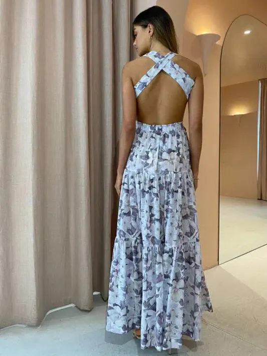 Bec & Bridge Gardenia Cotton Maxi Dress Multi Size AU 8 for rent on The Volte - main image