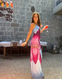 With Harper Lu Slip Dress in Sky Lily Floral Size 8 for rent on The Volte - image 2