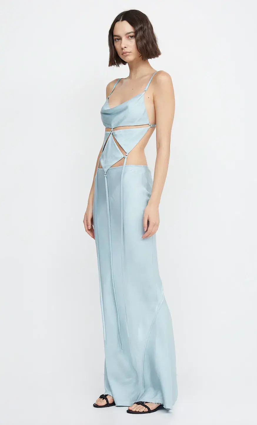 Bec & Bridge Diamond Days Strap Cropped Top & Evangeline Maxi Skirt Set Blue Size 8 / AU 8 for rent on The Volte - main image