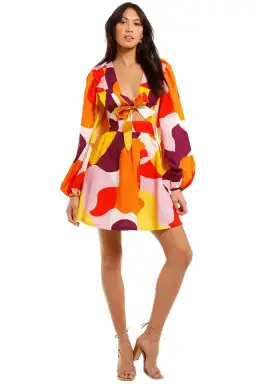 Rebecca Vallance Del Rio Mini Dress Multi Size 10