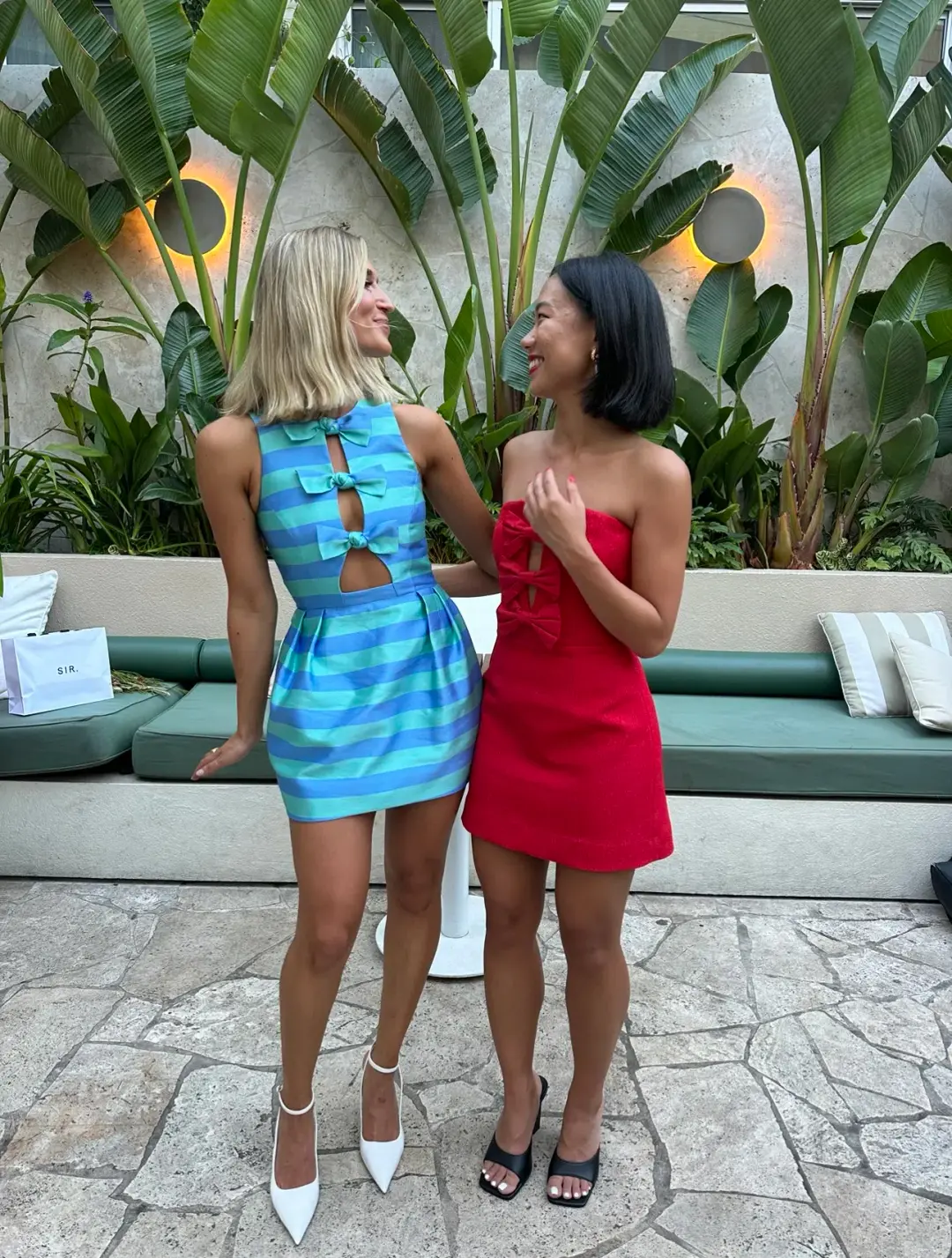 Rebecca Vallance Seychelles Bow Mini Dress Blue Size 6 for rent on The Volte - main image