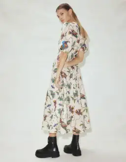 Alemais Birdie Linen Midi Dress Print Size AU 8 for rent on The Volte - image 3