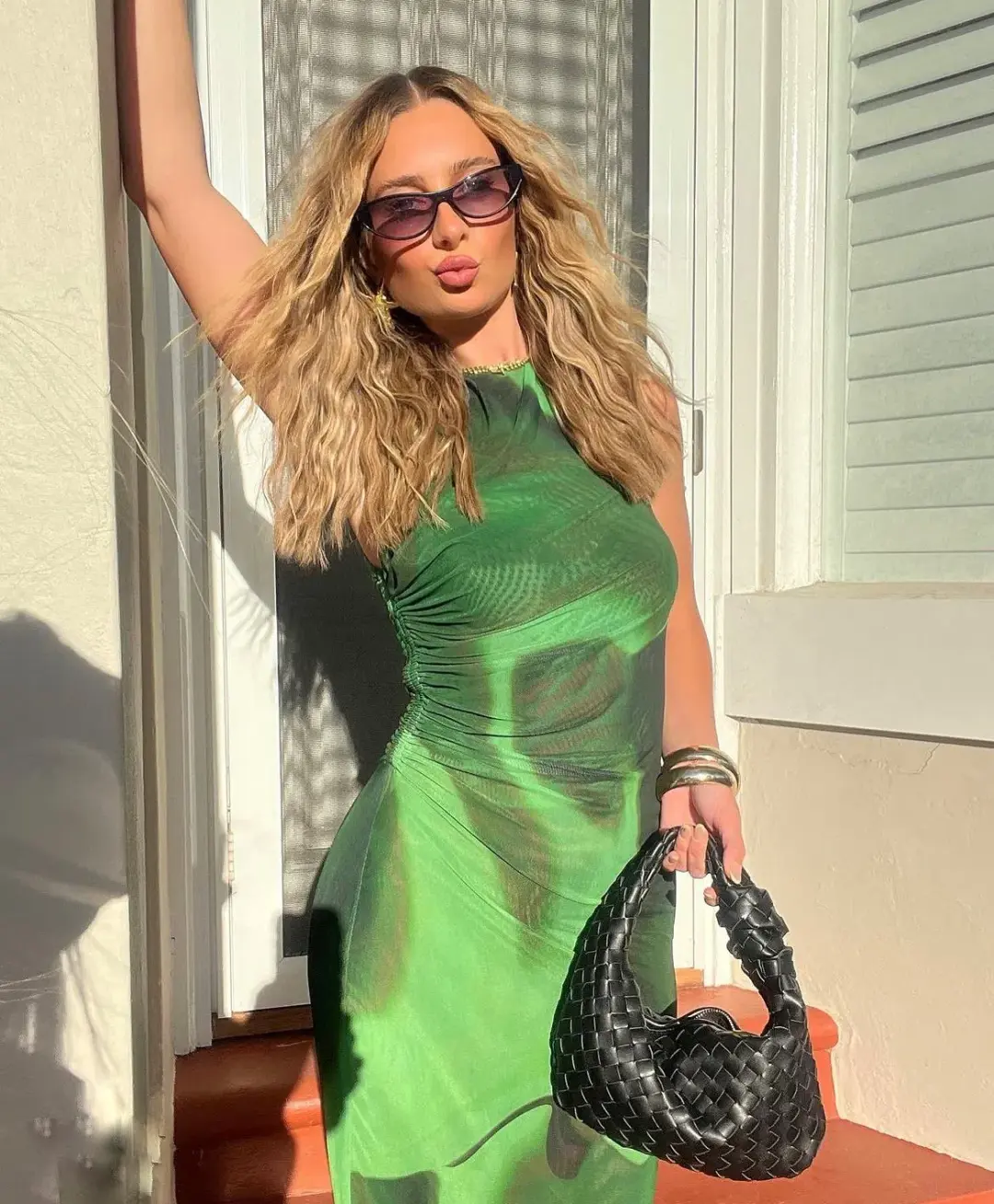 Scanlan Theodore Italian Watercolour Print Dress in Safari Size 8 for rent on The Volte - main image