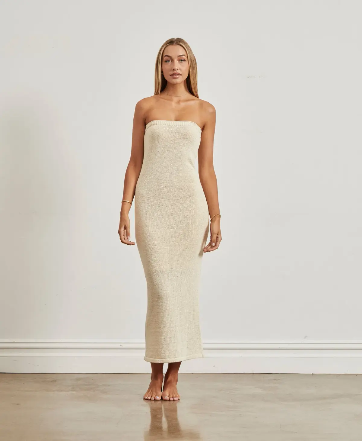 One Mile The Label Cora Maxi Dress in Butter Size M / AU 10 - Image 1