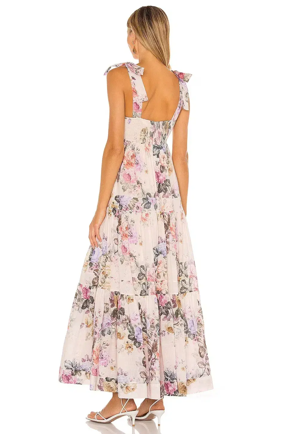 Zimmermann Brighton Tie Shoulder Midi Dress Floral Size 2/Au 12 for rent on The Volte - main image